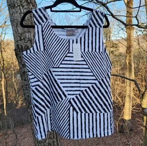 Chico's Black and White Tank Top